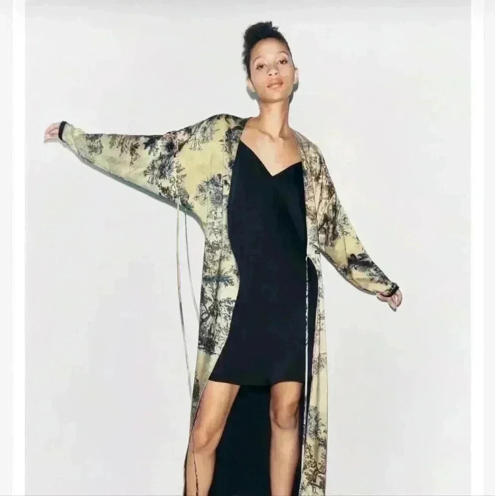 NWT Zara Printed Wrap Robe